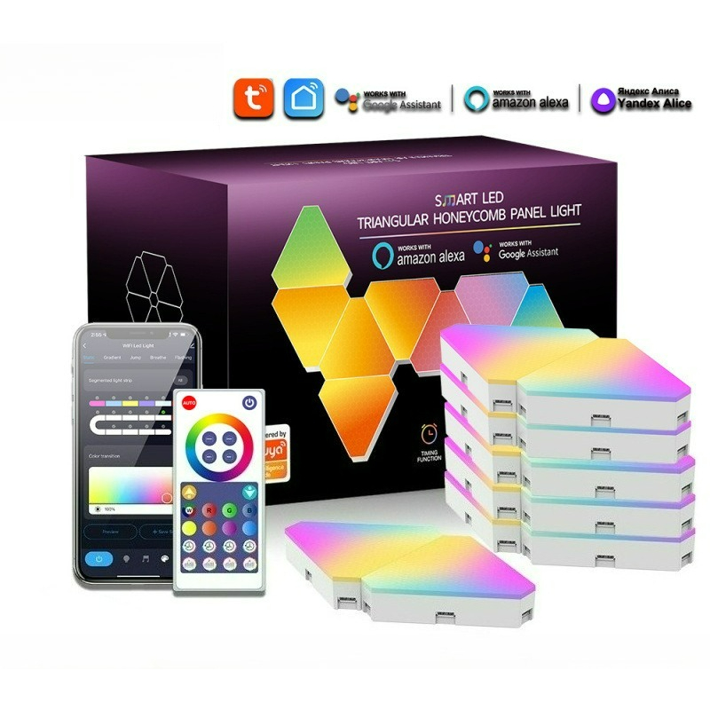 Tuya WiFi RGB Triangle Quantum - đánh giá và giá Board Game Room