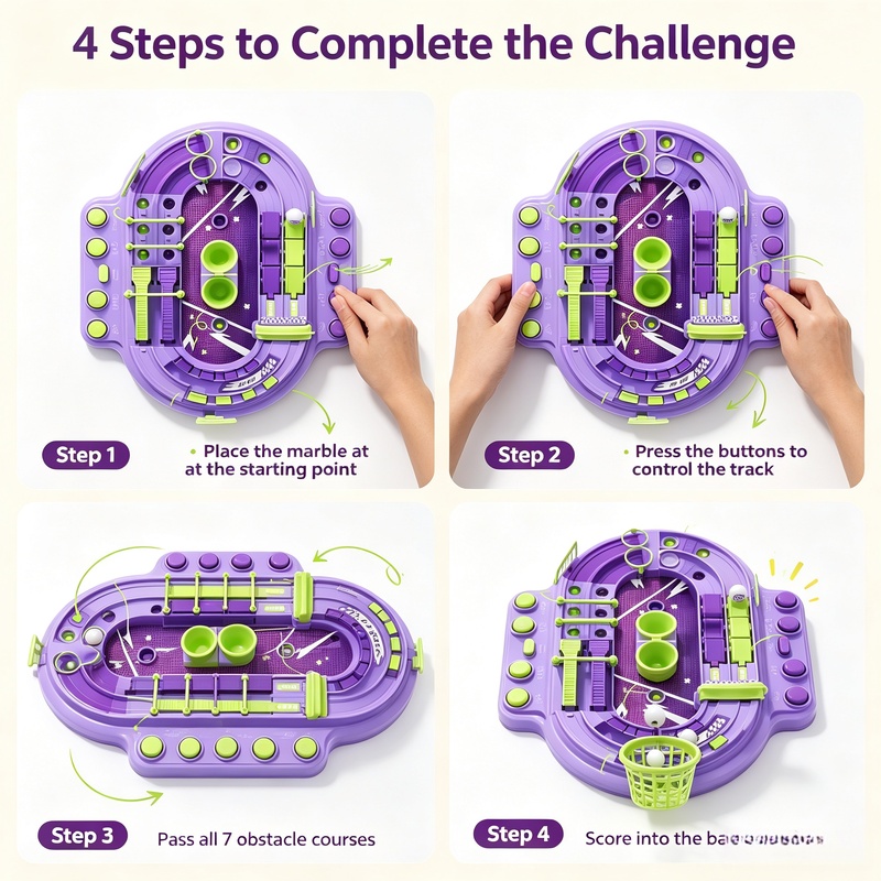 2-Player Marble Race Board Gam - đánh giá và giá Board Game Race Track