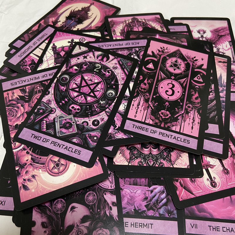 Pink Gothic Tarot Deck 78 Card - đánh giá và giá Board Game Quantum