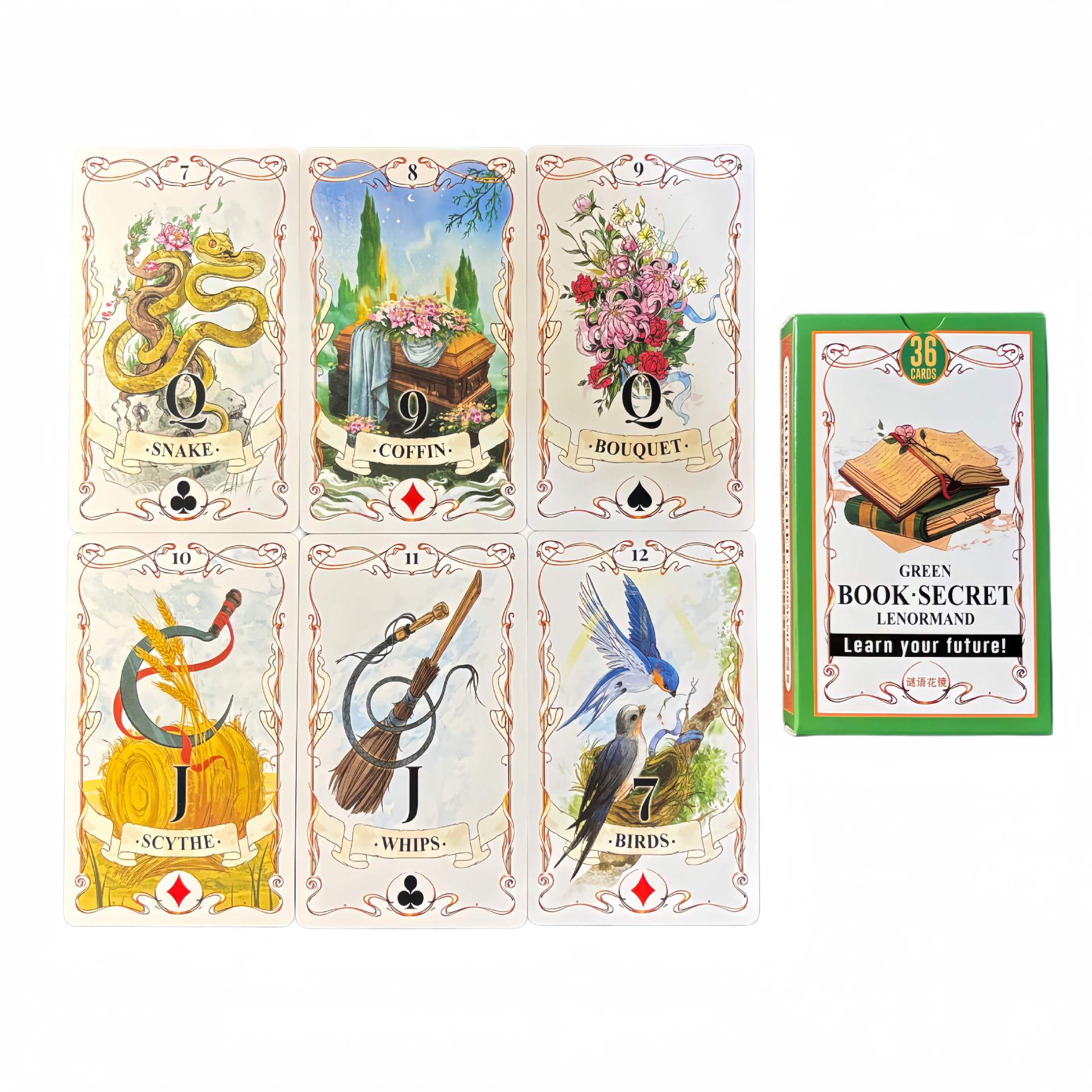 Green Book Secret Lenormand Or - đánh giá và giá Board Game Quantum