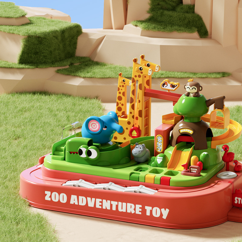 Racing Rail Car Zoo Adventure  - đánh giá và giá Board Game Race Track