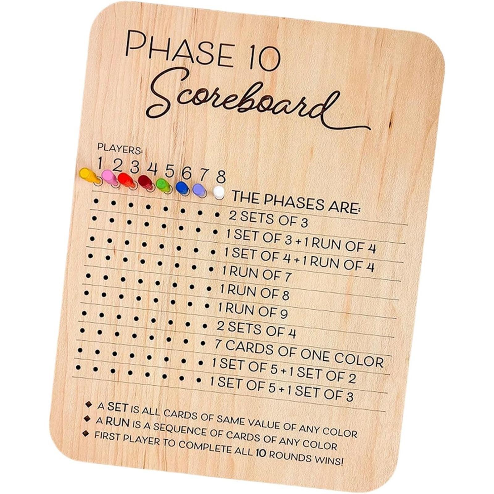 1 Count Wooden Phase 10 Scoreb - đánh giá và giá Board Game Template
